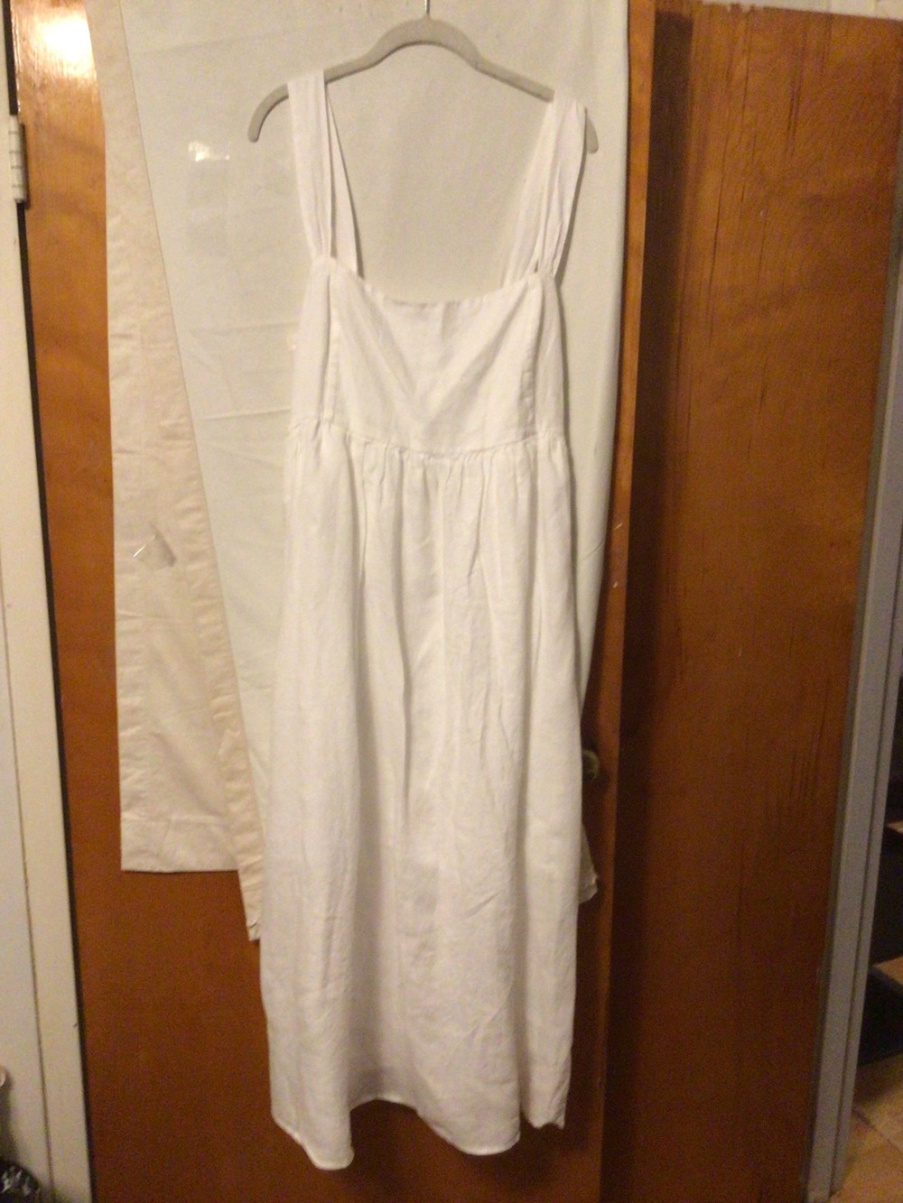 J.Crew boho chic 100% linen summer midi dress ,feminine ,minimalist SZ 16